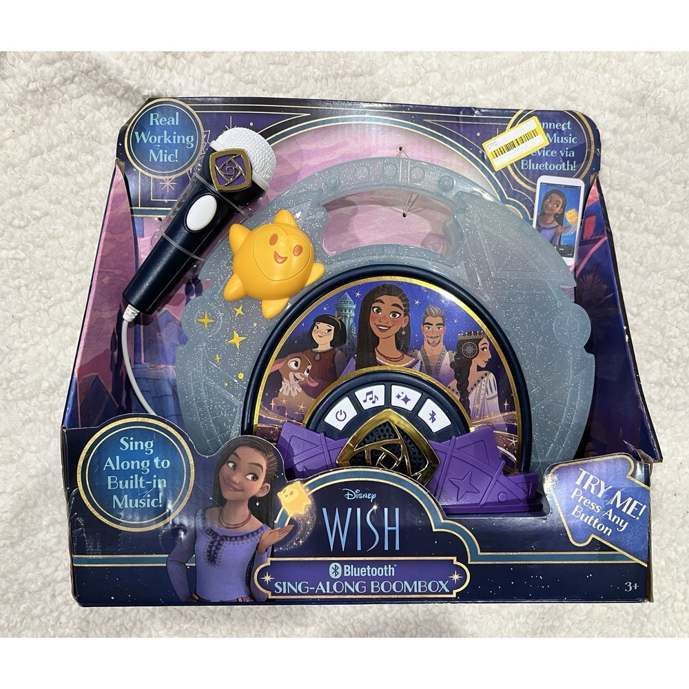Disney WISH Sing-Along‎ Kids  Boombox Bluetooth & Working Mic BRAND NEW
